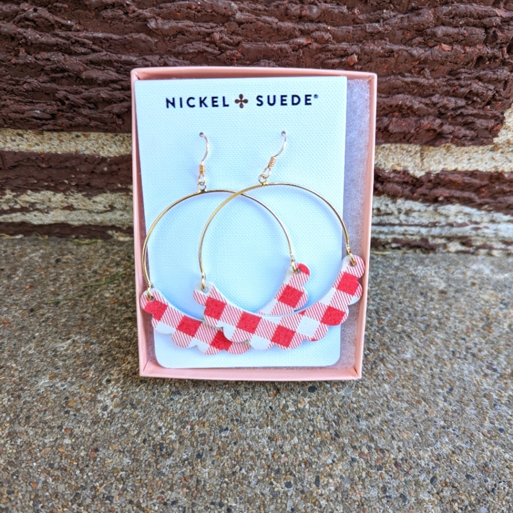 Nickel & Suede Red Gingham Havens
